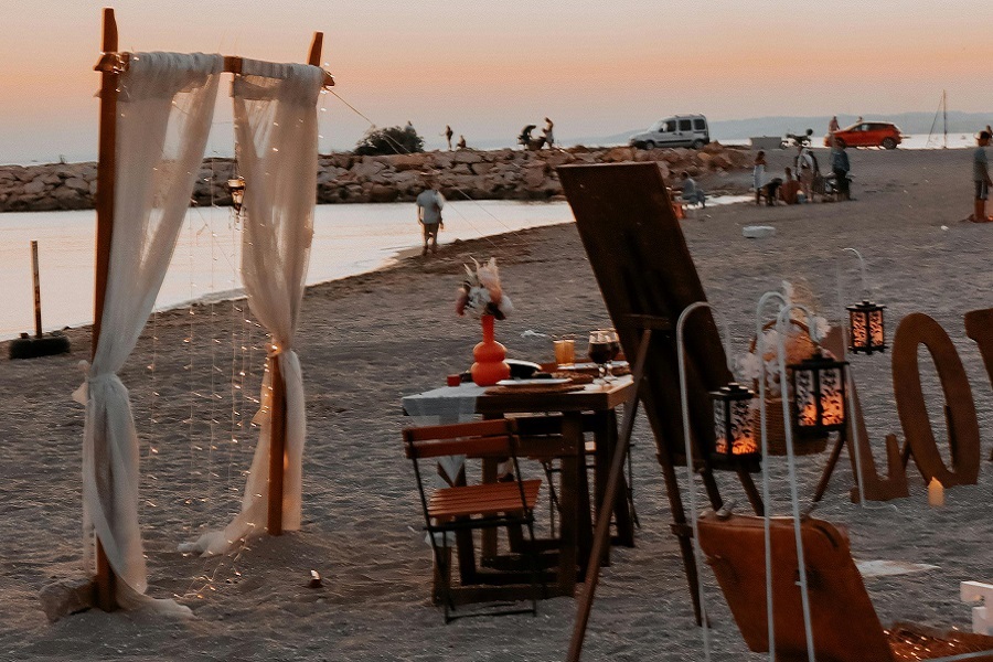 Private beach bungalows with candlelit dinners and sunsets